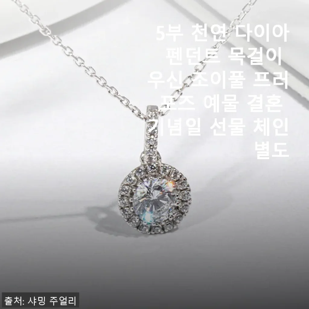 5부 천연 다이아 펜던트 목걸이 우신 조이풀 – 프로포즈와 결혼기념일에 특별한 선물
