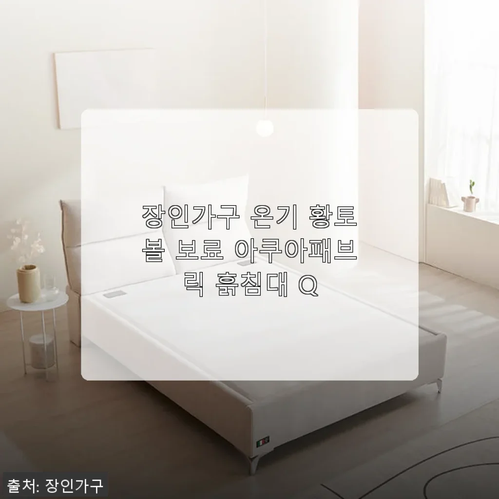 장인가구 온기 황토볼 보료 아쿠아패브릭 흙침대 Q 사용후기