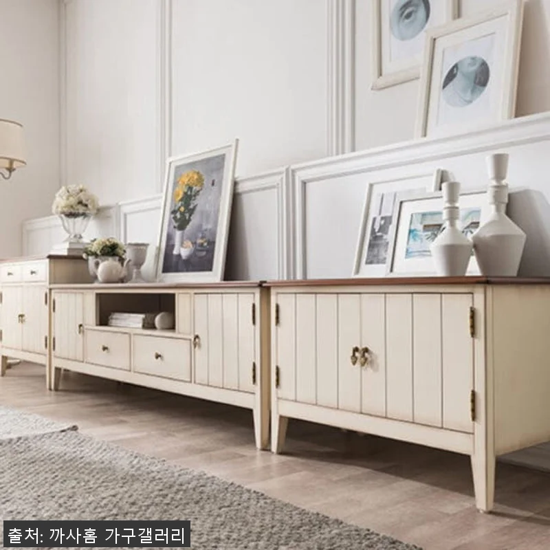 까사홈 프렌치로열 엔틱 원목 거실장세 관련 이미지 1
