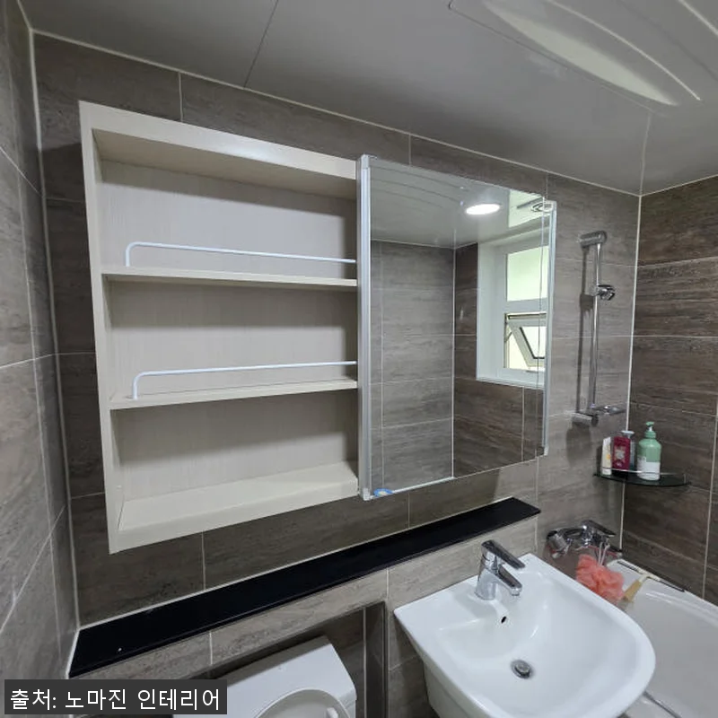 무료설치 욕실 슬라이드장 거울수납장 관련 이미지 2