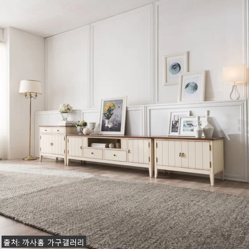 까사홈 프렌치로열 엔틱 원목 거실장세 관련 이미지 5