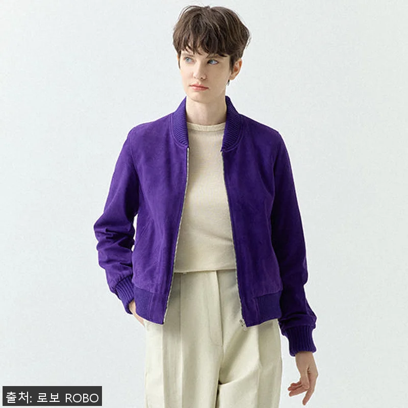 이태리 스웨이드 클래식 보머 재킷 G 관련 이미지 5