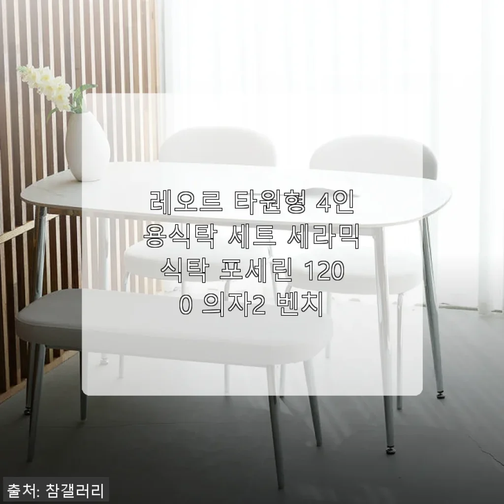 레오르 타원형 4인용 세라믹 식탁 세트 사용 후기: 신혼부부부터 가족까지 만족하는 디자인과 내구성