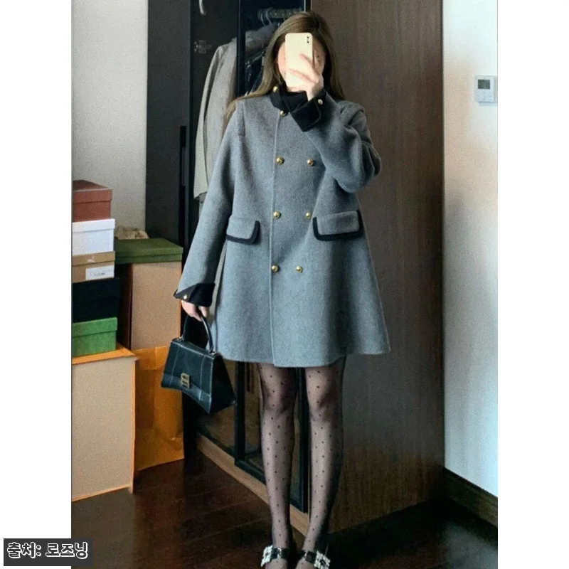 가오리핏 코트 케이프 그레이, 하객룩 고민할 때 눈여겨볼 금장단추 루즈핏 아우터 8 가오리핏 코트 케이프 그레이, 하객룩 관련 이미지 1
