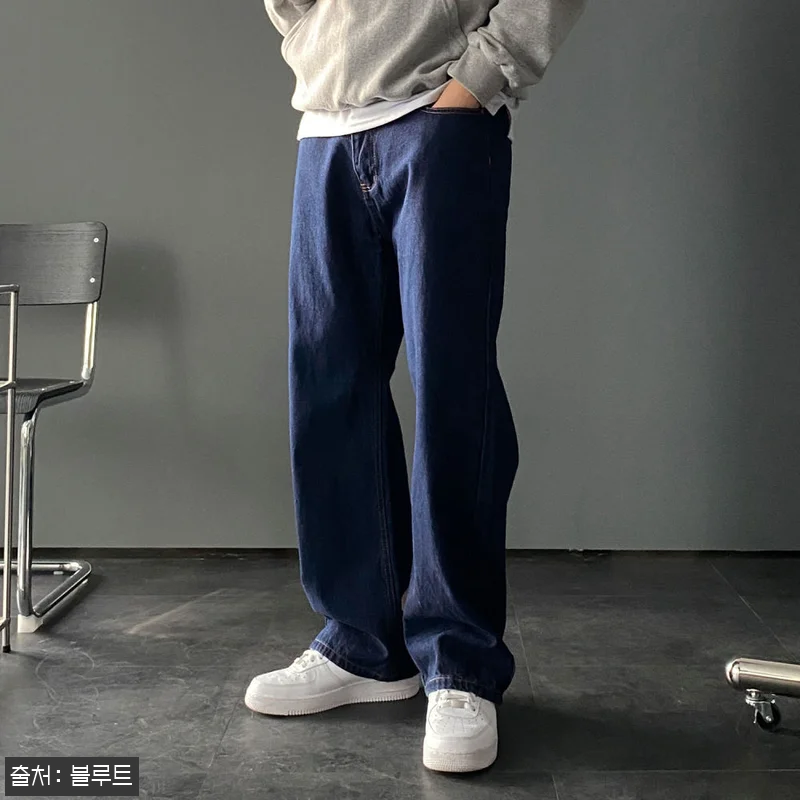 남자와이드청바지 남자연청바지 흑청바지 관련 이미지 2