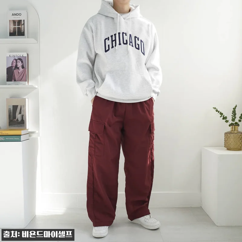 남녀공용 양기모 시카고 레터링 자수 오버핏 후드티셔츠, 4만원대 겨울 데일리룩 이슈템 후기 12 남녀공용 양기모 시카고 레터링 자수 관련 이미지 5