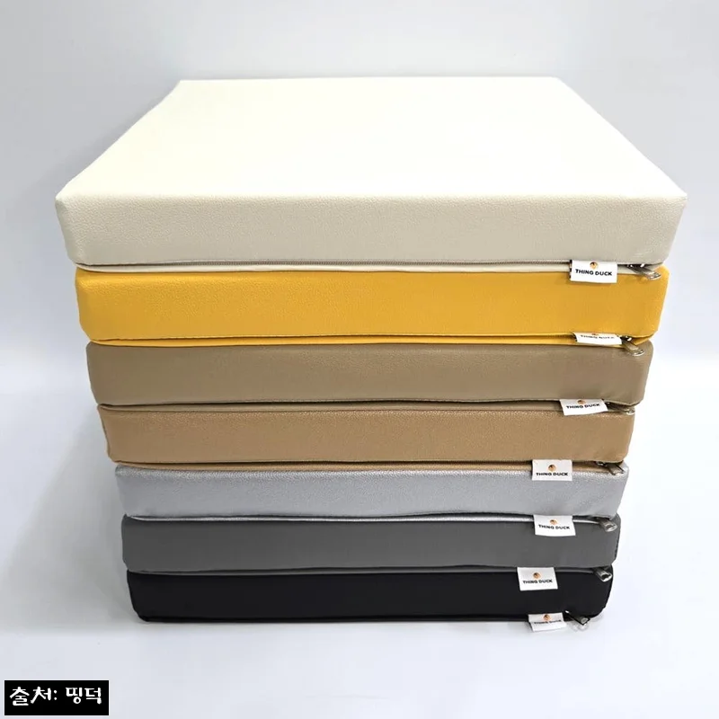 띵덕 레자 인조가죽 두꺼운 사각 키높이 방석 5cm, 무료배송 11,500원으로 확인한 실속 이슈템