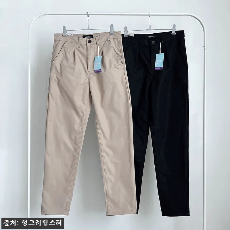 2color 블랙 베이지 여성 면바지 간절기 일자핏 핀턱 치노팬츠 201, 출근룩부터 데일리룩까지 눈여겨볼 기본템 13 2color 블랙 베이지 여성 면바지 관련 이미지 1