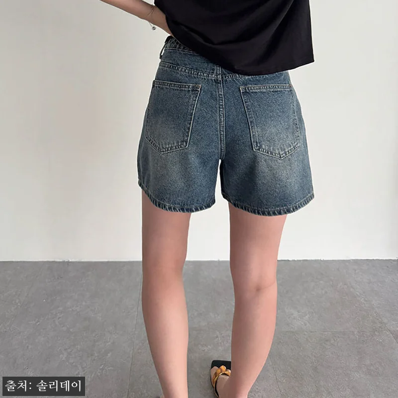 여성데님반바지 청반바지 4부 A라인, 관련 이미지 1