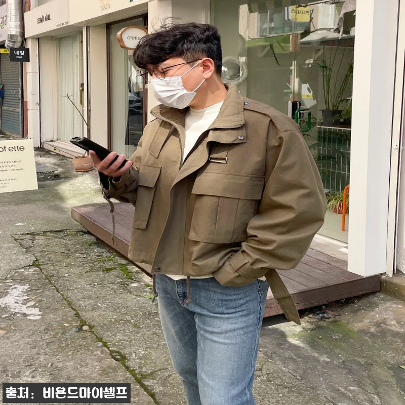 남자 프리미엄 오버핏 크롭 야상 자켓, 48% 할인 중인 봄 아우터 구매 전 체크 13 남자 프리미엄 오버핏 크롭 야상 자켓 관련 이미지 1