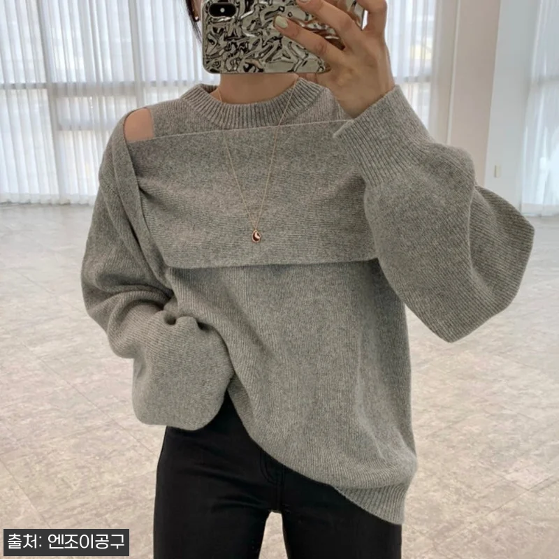박규영 어깨 트임 니트 한해나 스웨터 관련 이미지 2