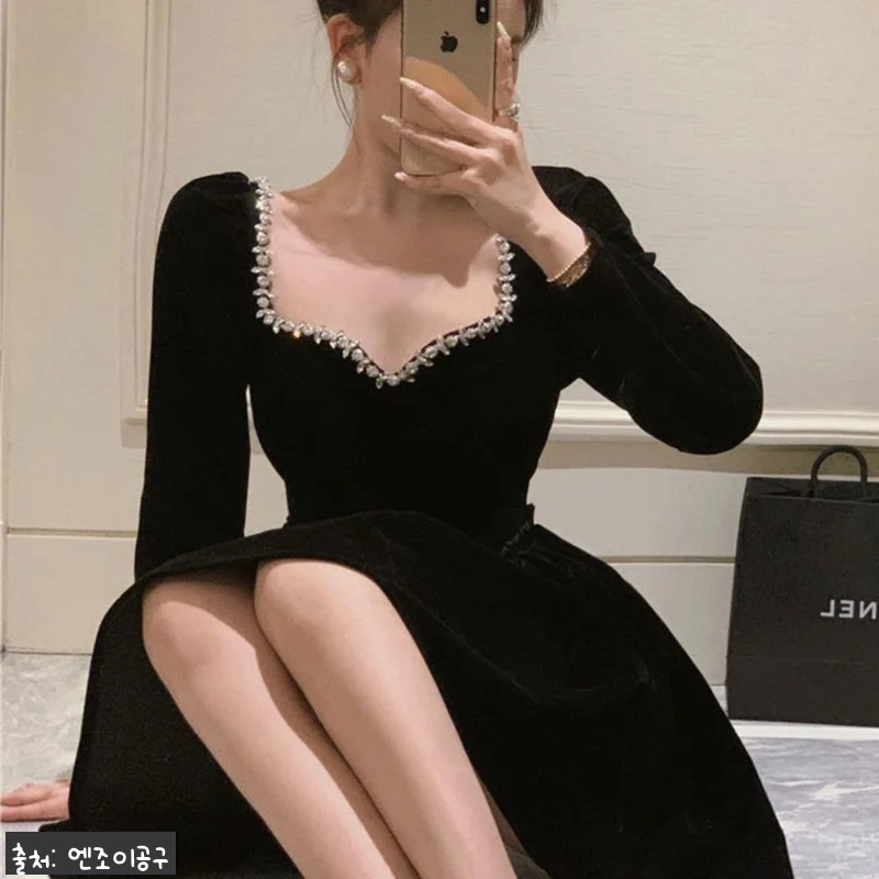 마이데몬 김유정 벨벳 원피스, 연말 파티룩으로 눈여겨볼 블랙 원피스 구매 체크 후기 9 마이데몬 김유정 벨벳 원피스, 연말 관련 이미지 2
