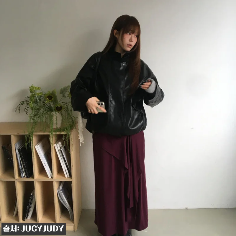 쥬시쥬디 페이크레더자켓 J1JK624A 찐후기 체크포인트, 밑단 스트링 하나로 분위기 달라지는 가을 아우터 13 쥬시쥬디 페이크레더자켓 J1JK624 관련 이미지 2