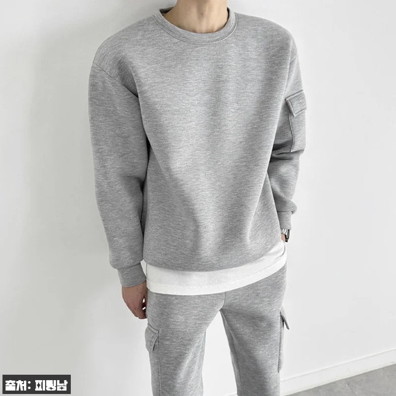 남자 론돈 루즈핏 봄 가을 네오프렌 맨투맨, 미니멀 포켓 포인트가 눈에 띄는 데일리 이슈템 13 남자 론돈 루즈핏 봄 가을 네오프렌 관련 이미지 2