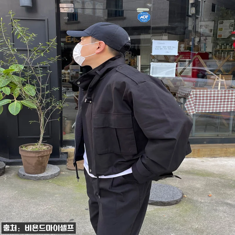 남자 프리미엄 오버핏 크롭 야상 자켓, 48% 할인 중인 봄 아우터 구매 전 체크 14 남자 프리미엄 오버핏 크롭 야상 자켓 관련 이미지 2