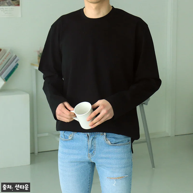 남자긴팔티 오버핏 분또 레이어드 티셔 관련 이미지 2