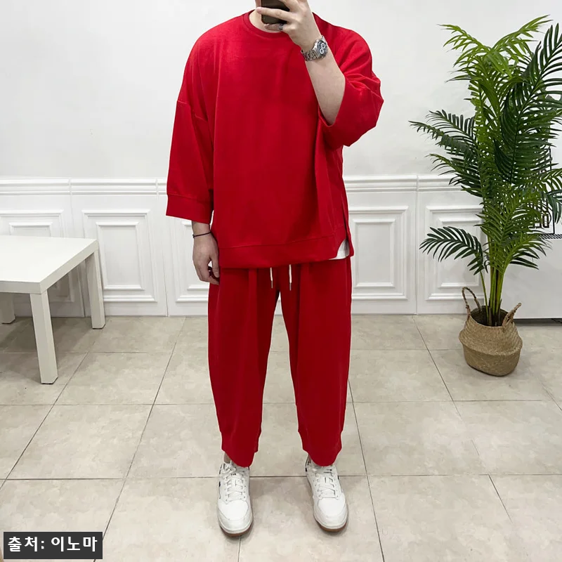 남자 여름 트레이닝복 오버핏 스트릿 관련 이미지 2