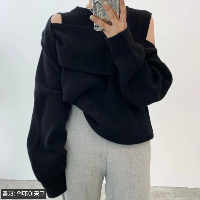 박규영 어깨 트임 니트 한해나 스웨터 관련 이미지 3