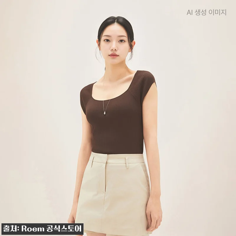 로엠 뒷넥 스트랩 반팔 풀오버 RMKAG26R15, 44% 할인으로 만나는 데일리 니트 이슈템 11 로엠 뒷넥 스트랩 반팔 풀오버 RMK 관련 이미지 3