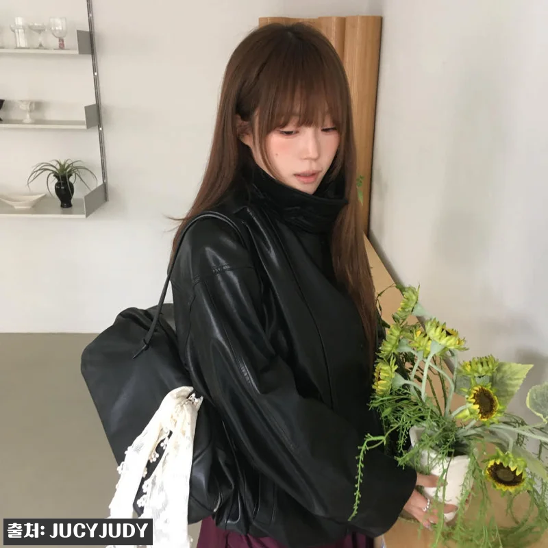 쥬시쥬디 페이크레더자켓 J1JK624A 찐후기 체크포인트, 밑단 스트링 하나로 분위기 달라지는 가을 아우터 14 쥬시쥬디 페이크레더자켓 J1JK624 관련 이미지 3