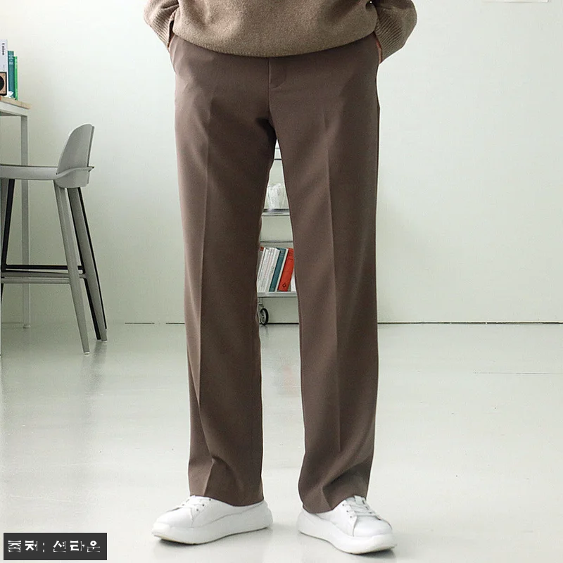 남자와이드슬랙스 부츠컷 밴딩 팬츠 남 관련 이미지 3