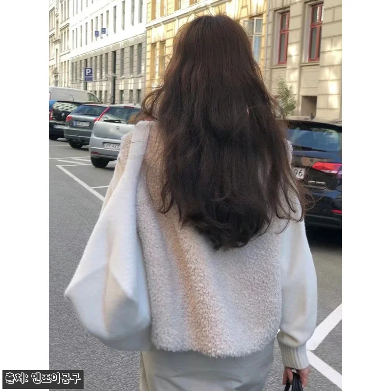 효심이네 각자도생 남보라 양털 조끼 관련 이미지 4