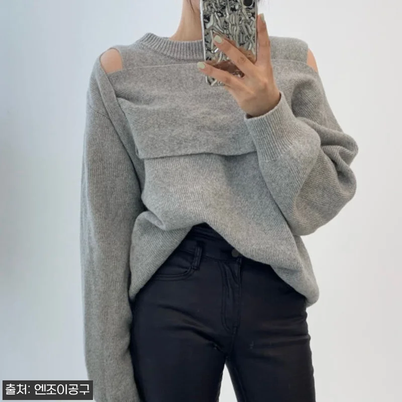 박규영 어깨 트임 니트 한해나 스웨터 관련 이미지 4