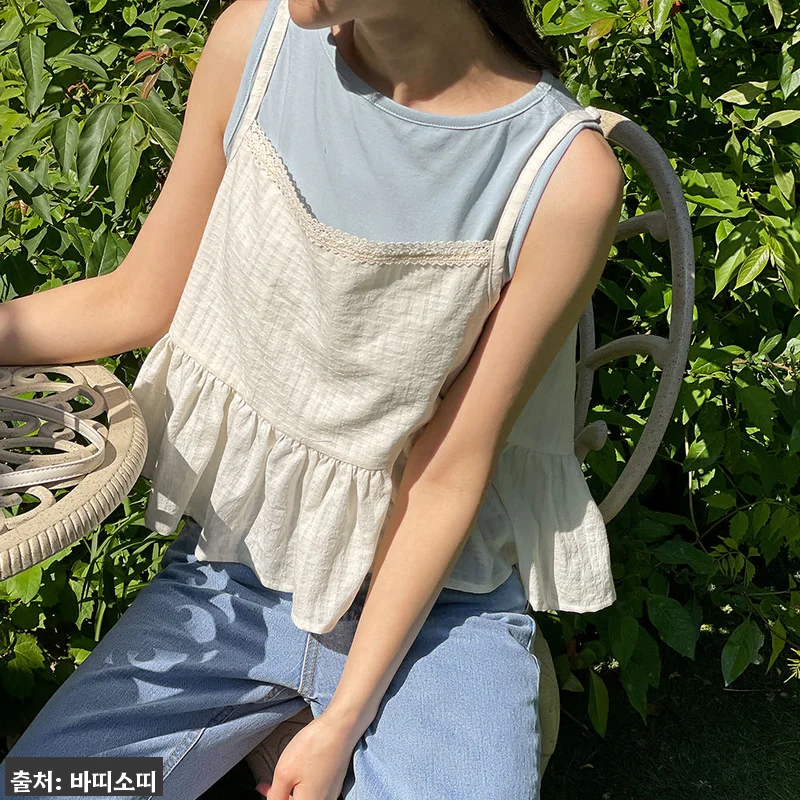 1+1+1 보들 모달 보트넥 민소매 관련 이미지 4