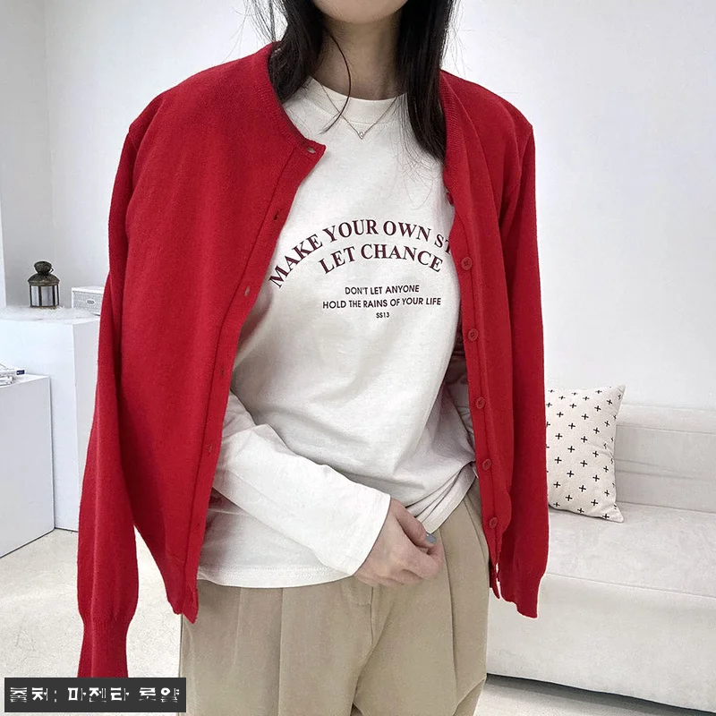 캐시미어가디건 레드가디건, 단추 벌어짐 부담 덜어준다는 클래식 라운드 가디건 16 캐시미어가디건 레드가디건, 단추 벌어 관련 이미지 5