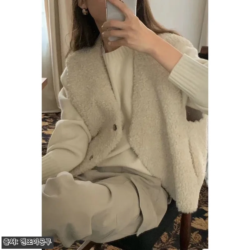 효심이네 각자도생 남보라 양털 조끼 관련 이미지 5