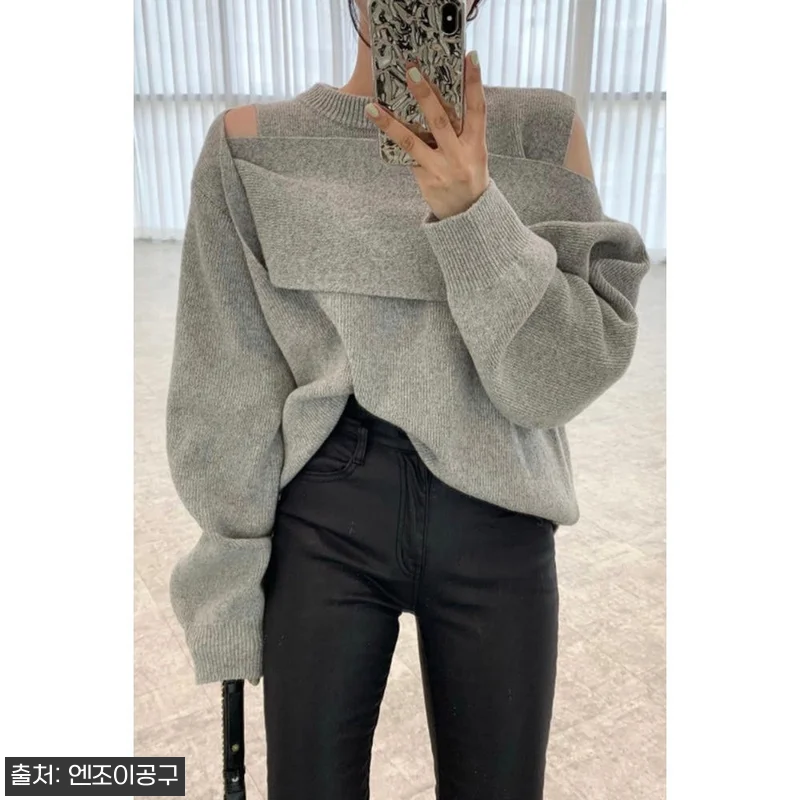 박규영 어깨 트임 니트 한해나 스웨터 관련 이미지 5