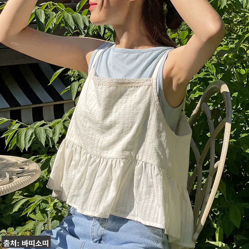1+1+1 보들 모달 보트넥 민소매 관련 이미지 5