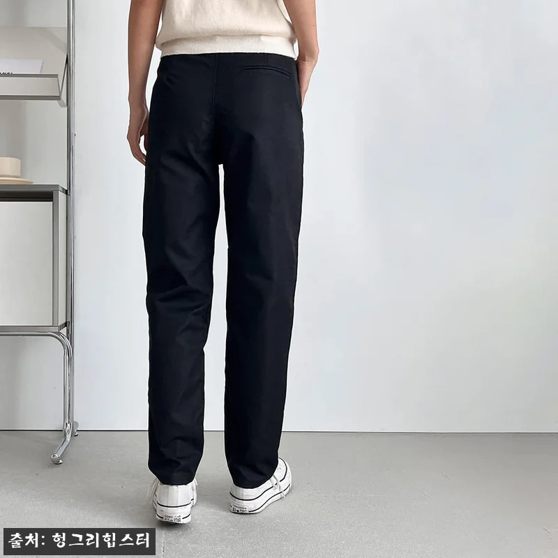 2color 블랙 베이지 여성 면바지 간절기 일자핏 핀턱 치노팬츠 201, 출근룩부터 데일리룩까지 눈여겨볼 기본템 18 2color 블랙 베이지 여성 면바지 관련 이미지 6
