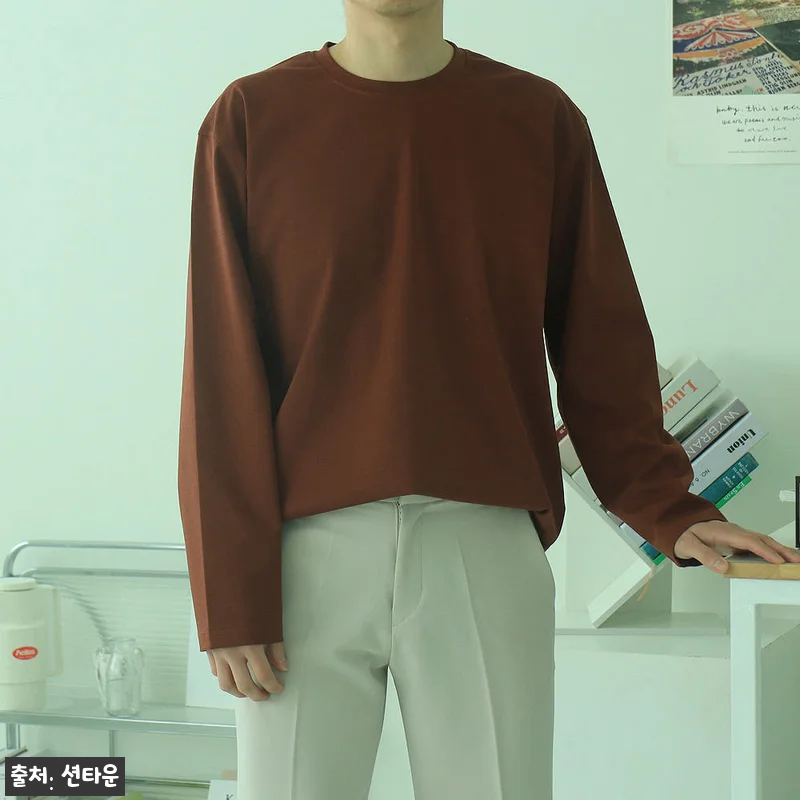 남자긴팔티 오버핏 분또 레이어드 티셔 관련 이미지 6