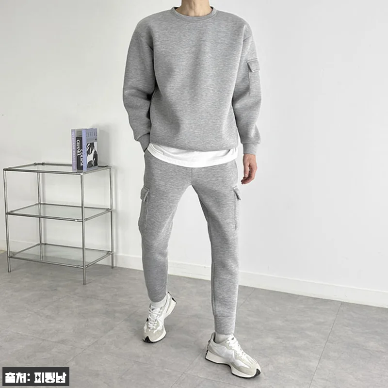 남자 론돈 루즈핏 봄 가을 네오프렌 맨투맨, 미니멀 포켓 포인트가 눈에 띄는 데일리 이슈템 18 남자 론돈 루즈핏 봄 가을 네오프렌 관련 이미지 7