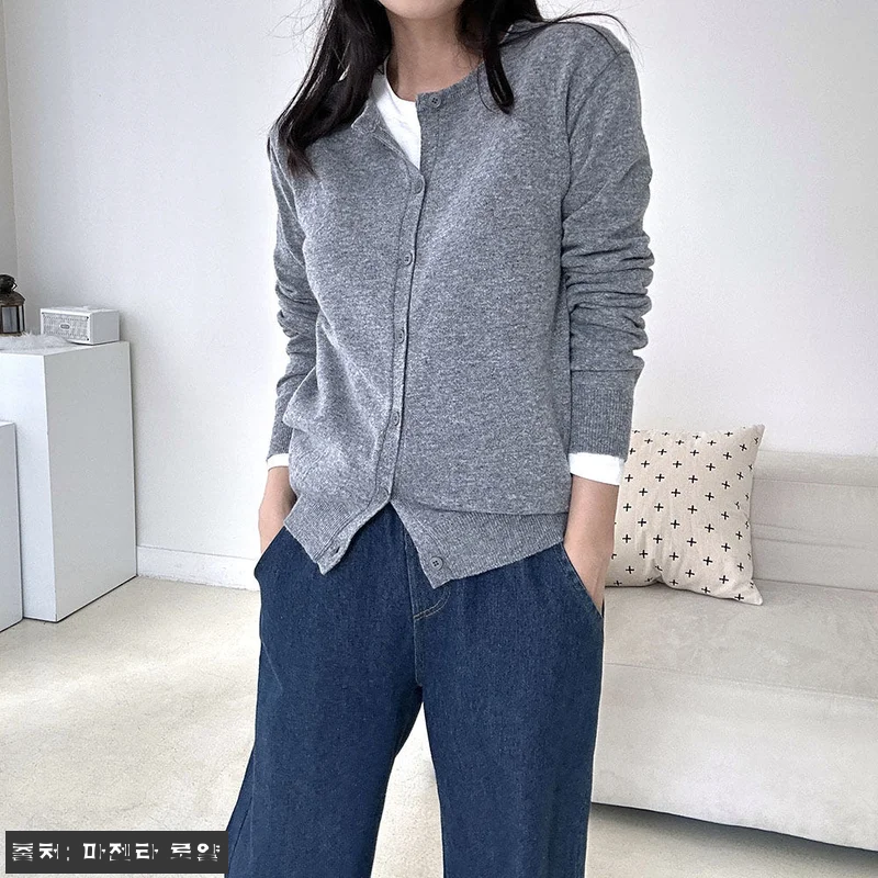캐시미어가디건 레드가디건, 단추 벌어짐 부담 덜어준다는 클래식 라운드 가디건 19 캐시미어가디건 레드가디건, 단추 벌어 관련 이미지 8