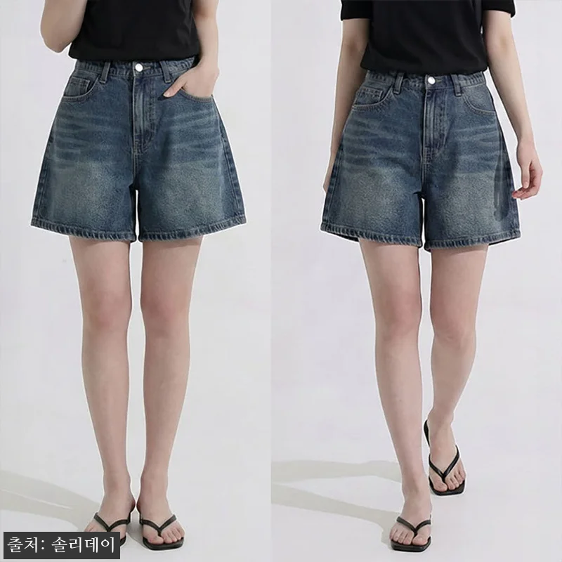 여성데님반바지 청반바지 4부 A라인, 관련 이미지 8