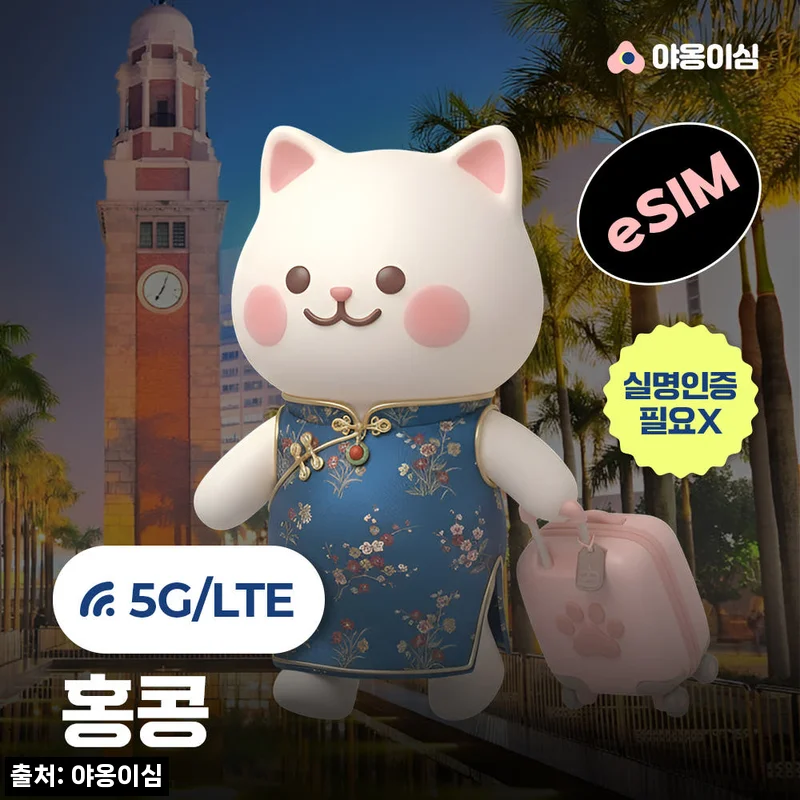 홍콩이심 eSIM 1일 500MB 데이터 무제한, 190원 특가로 확인한 홍콩 여행 준비 이슈템