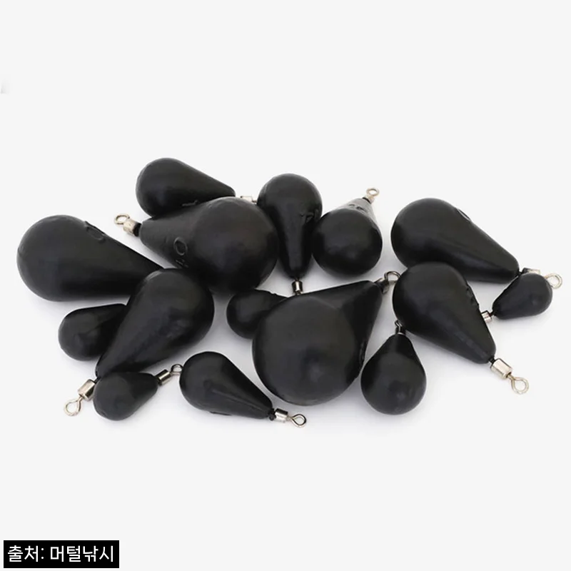블랙 무광 봉돌 물방울 추 14호, 문어·갑오징어·쭈꾸미 낚시 준비에 눈여겨볼 가성비 싱커