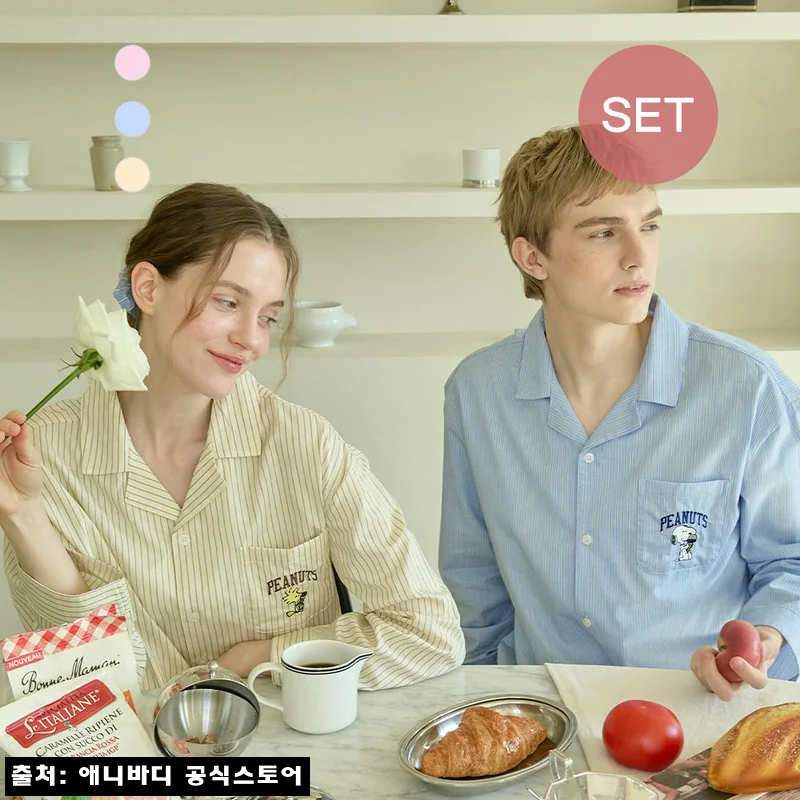 스누피 공용 파자마세트 찐후기 포인트, 면 100% 홈웨어를 찾는다면
