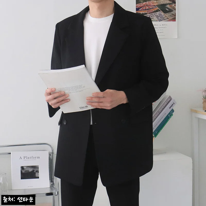 남자블레이저 오버핏블레이저 빅사이즈 남성마이 남자자켓, 간절기 데일리룩으로 눈여겨볼 이슈템