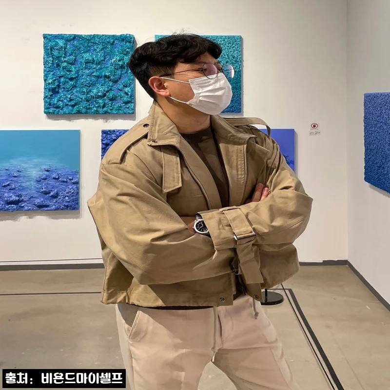 남자 프리미엄 오버핏 크롭 야상 자켓, 48% 할인 중인 봄 아우터 구매 전 체크