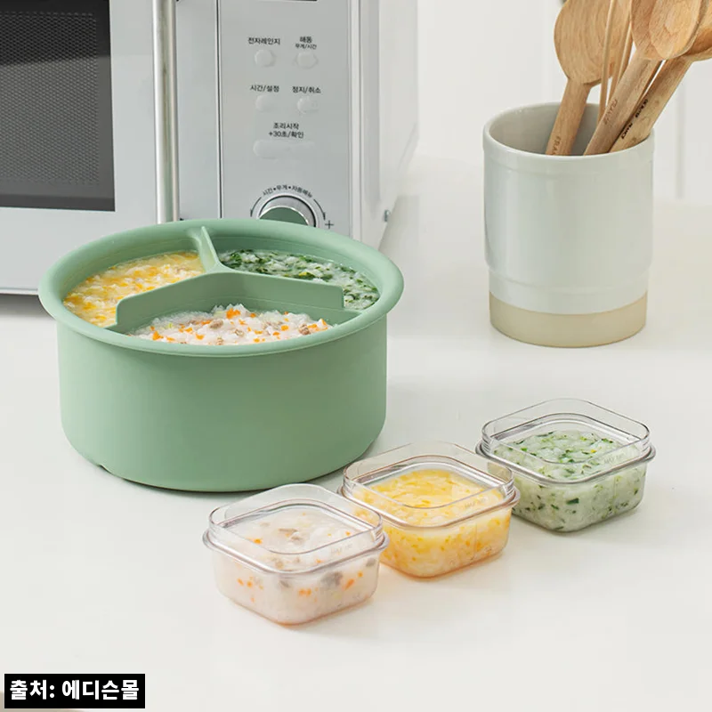 에디슨 전자레인지 실리콘 이유식찜기 1800ml, 이유식 준비 시간을 줄여줄 이슈템
